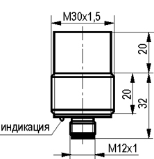 Габариты ISN FC71A-15-N-S4-C